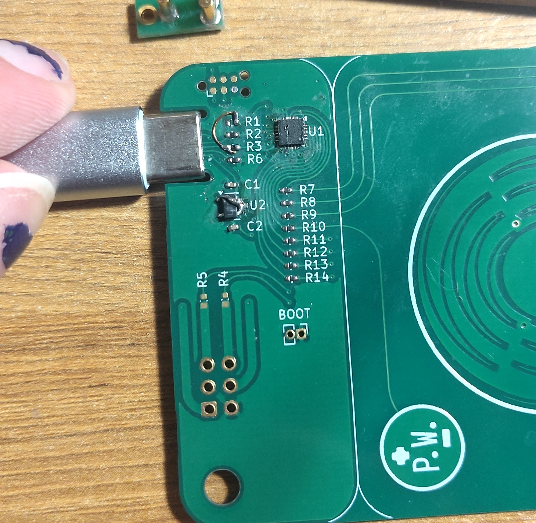 The bodge of the voltage regulator and resistor